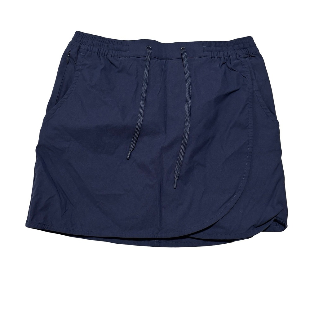 Eddie Bauer Women's Nylon Blend Lined Skirt Navy Size Medium 31 x 16